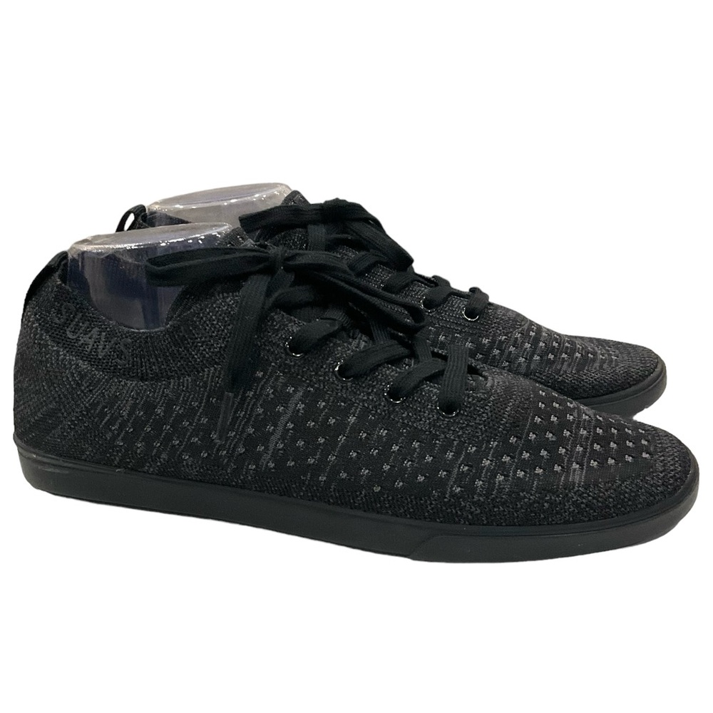 Suavs Men’s The Zilker Sneakers Black Low Top Lace Up Knit Walking Shoe …